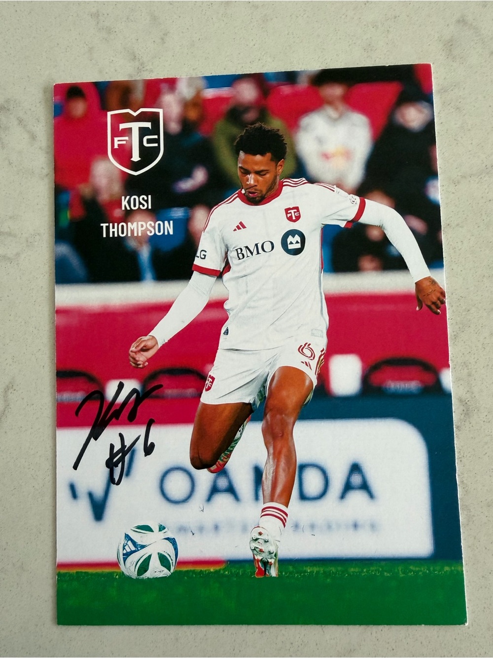 Kosi Thompson Toronto FC Signed Soccer Card